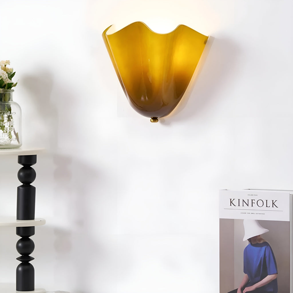 AURORIQUE - Applique Murale en Verre Rétro Lumière d'Accent LED Chaude