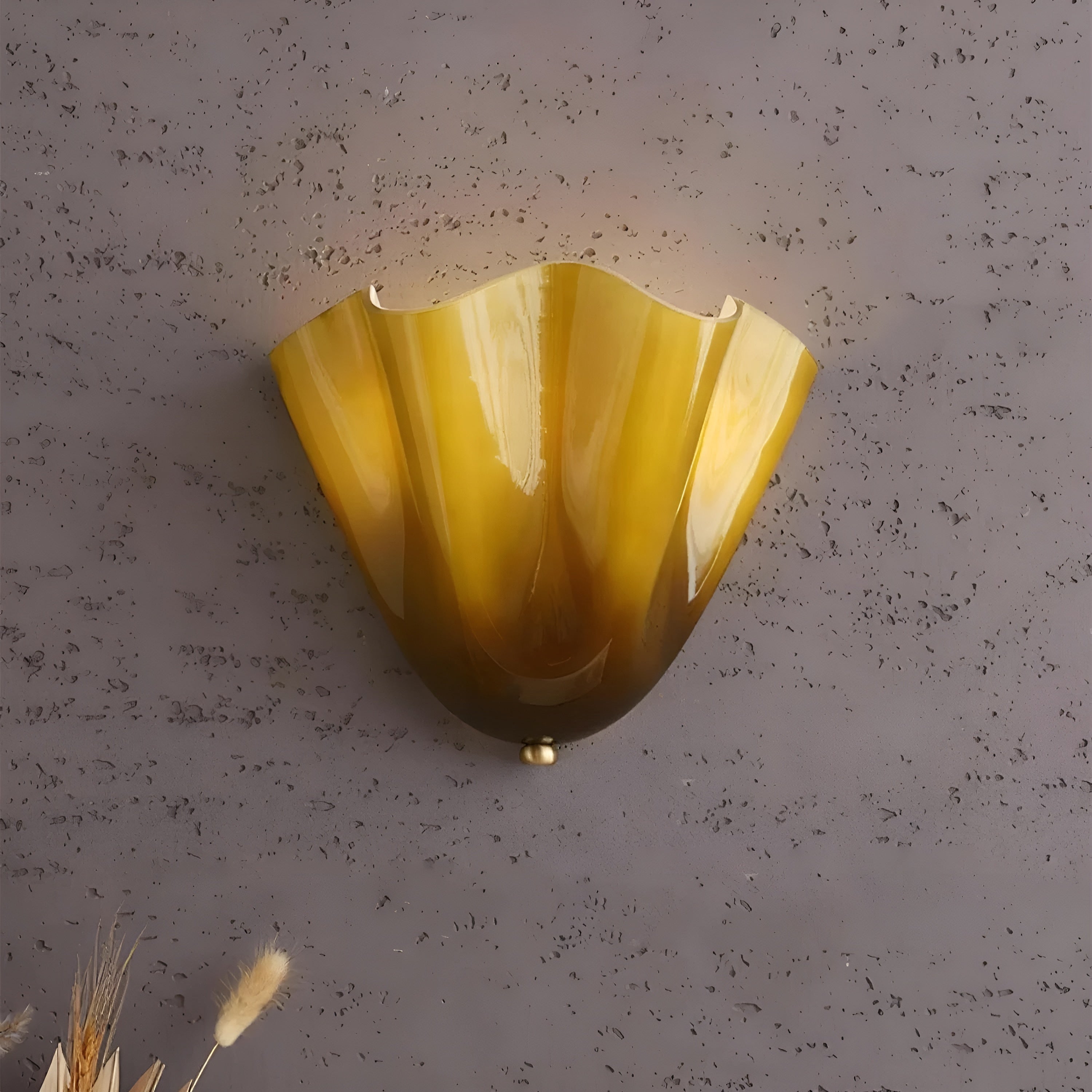 AURORIQUE - Applique Murale en Verre Rétro Lumière d'Accent LED Chaude