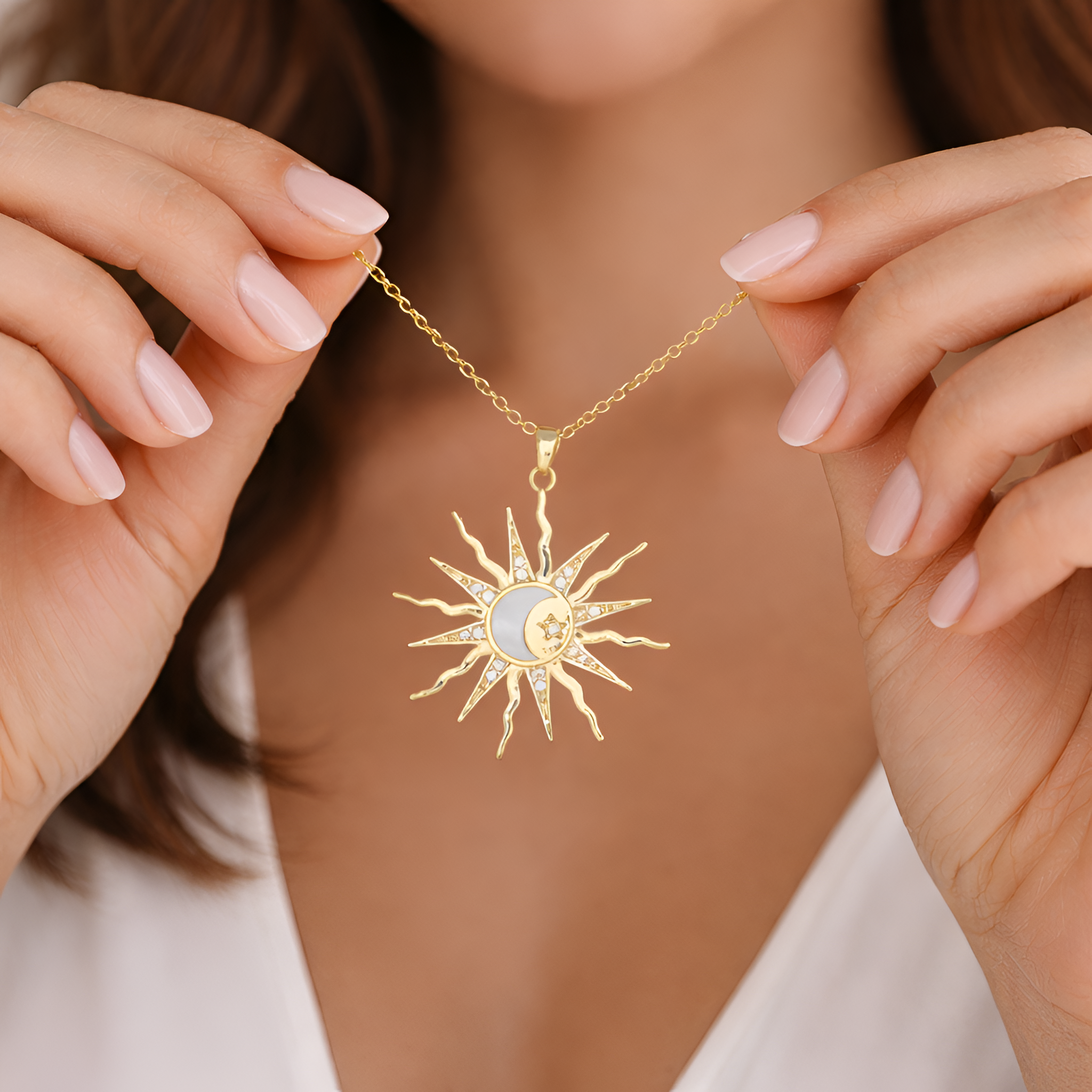 Skylar - Collier pendentif Celestial à strass pour femme