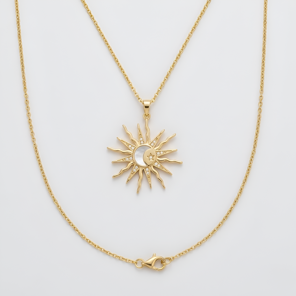 Skylar - Collier pendentif Celestial à strass pour femme