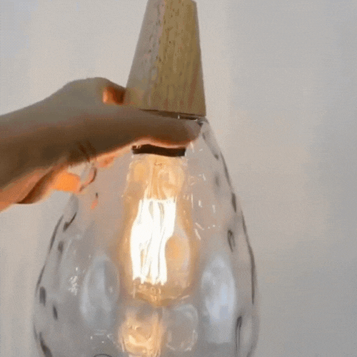 BRILLANTÉ - Suspension en verre vintage en forme de goutte d'eau pour une ambiance domestique