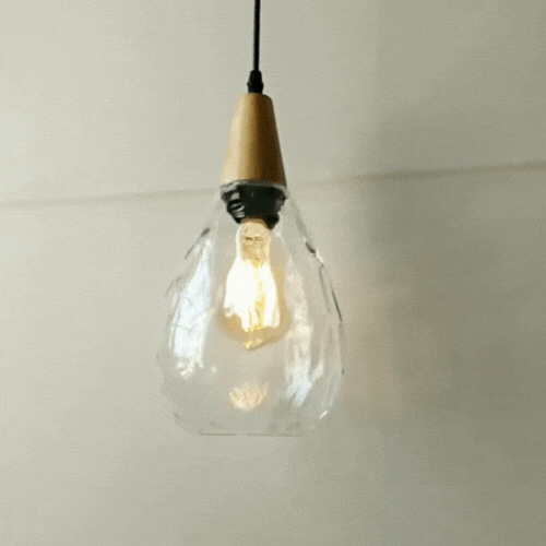BRILLANTÉ - Suspension en verre vintage en forme de goutte d'eau pour l'ambiance de la maison