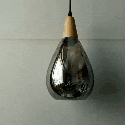 BRILLANTÉ - Suspension en verre vintage en forme de goutte d'eau pour une ambiance domestique