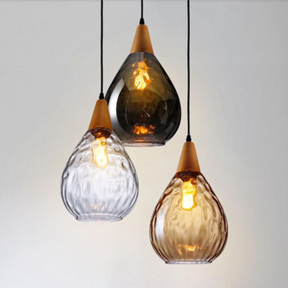 BRILLANTÉ - Suspension en verre vintage en forme de goutte d'eau pour une ambiance domestique