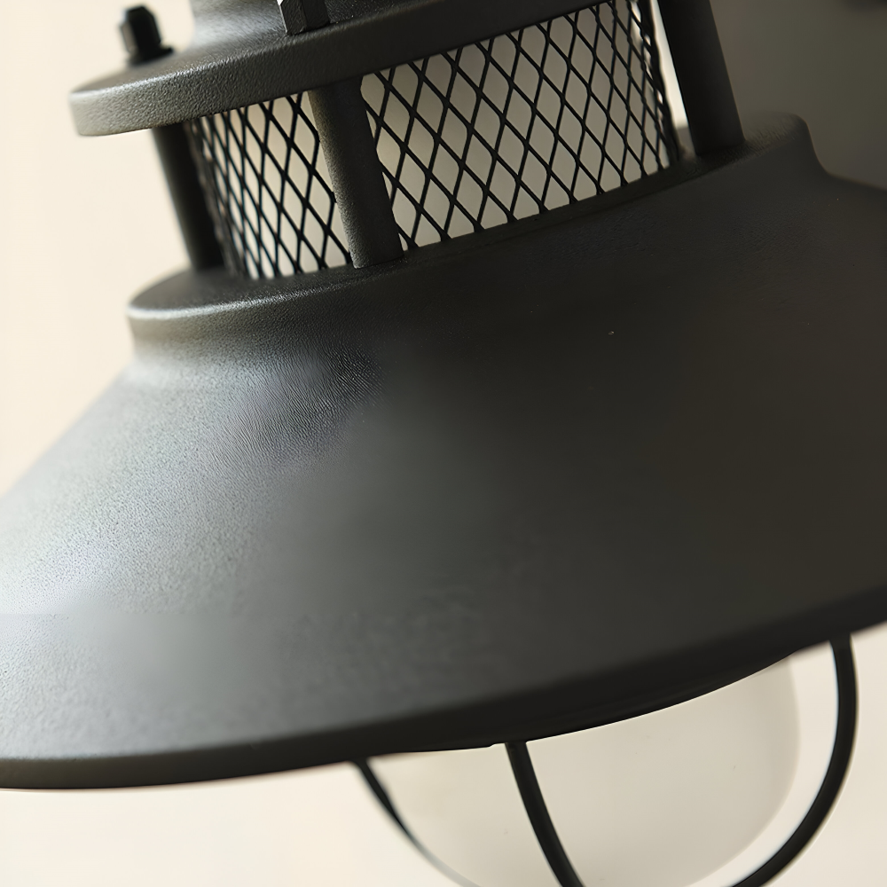 Ironyx Applique Murale – Applique Murale Industrielle en Fer et Verre pour Intérieur & Extérieur