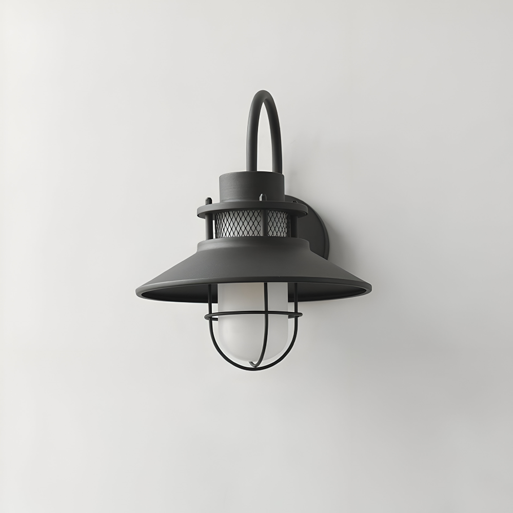 Ironyx Applique Murale – Applique Murale Industrielle en Fer et Verre pour Intérieur & Extérieur