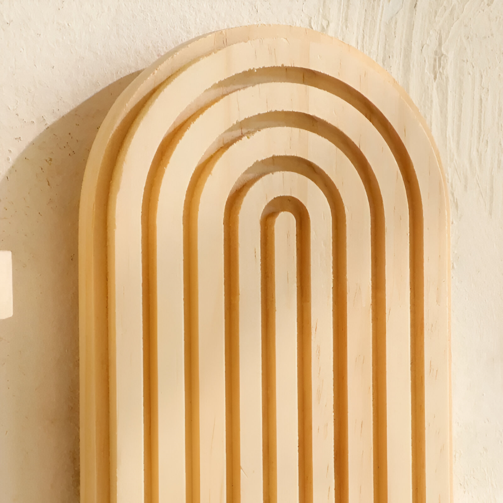 FormaEdge Étagère – Étagère Murale Géométrique Moderne en Bois (35 cm)