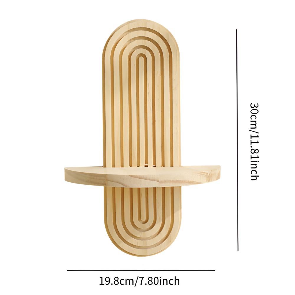 FormaEdge Étagère – Étagère Murale Géométrique Moderne en Bois (35 cm)