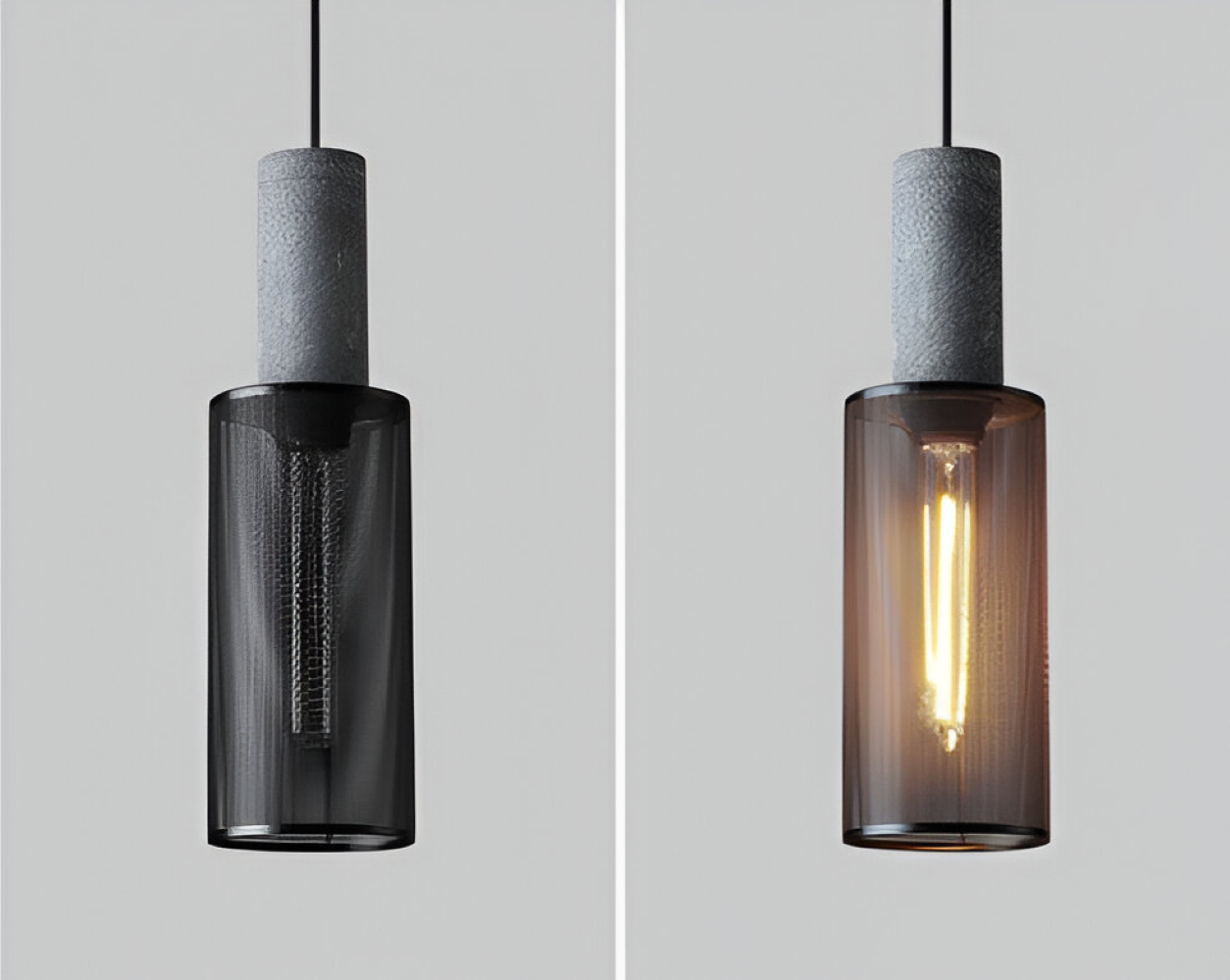 StoneLume Pendentif – Lampe à Pendule Industrielle Rustique en Pierre et Aluminium