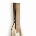 Porte-serviettes en bois rustique – Extra grand avec mécanisme à ressort – Porte-serviettes scandinave – 30,5 × 6,3 cm