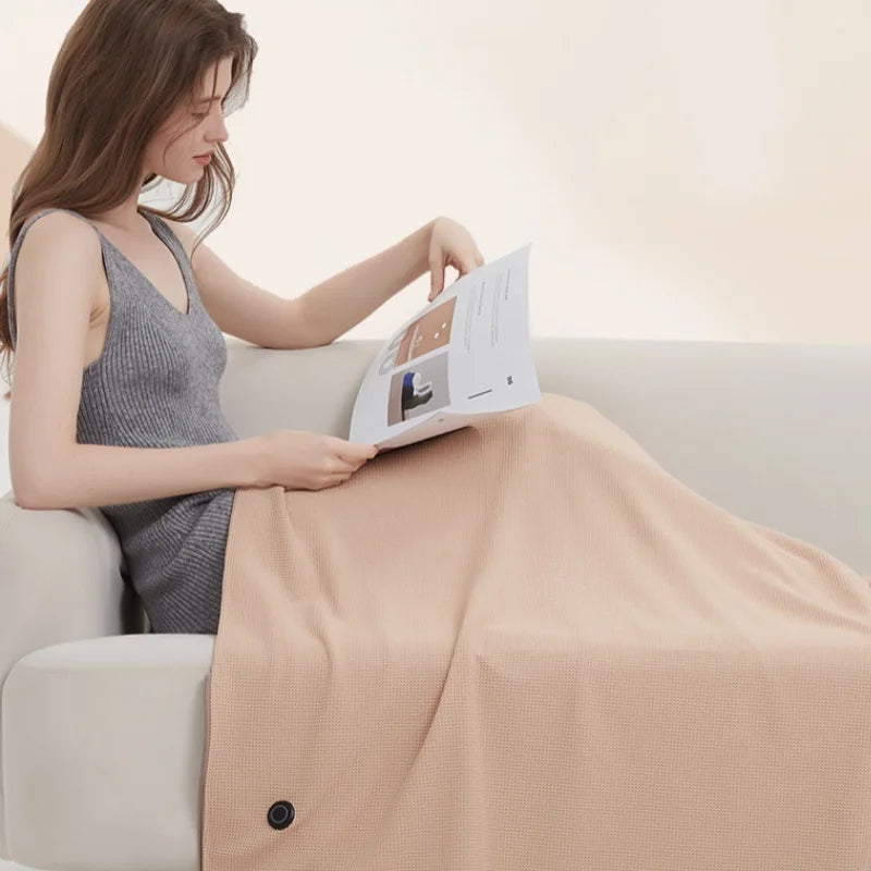 CozyTherm Wear Couverture Chauffante USB à Porter | 150 × 85 cm | 3 Niveaux de Température | Lavable en Machine & Portable