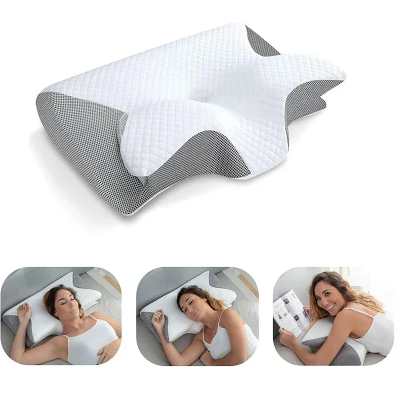 Coussin cervical en mousse à mémoire 2 en 1 avec conception ergonomique – RestAlign