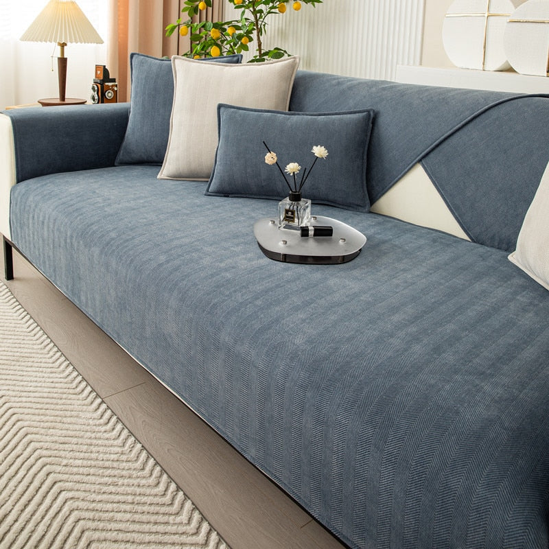 Housse de canapé en tissu chenille