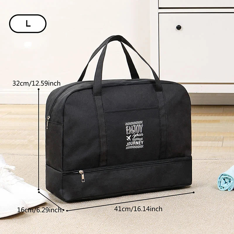Lugviva Sac de Voyage Pliable pour Femmes | Grande Sac de Week-end en Tissu Oxford | Sac à Main pour Voyages, Quotidien & Sport