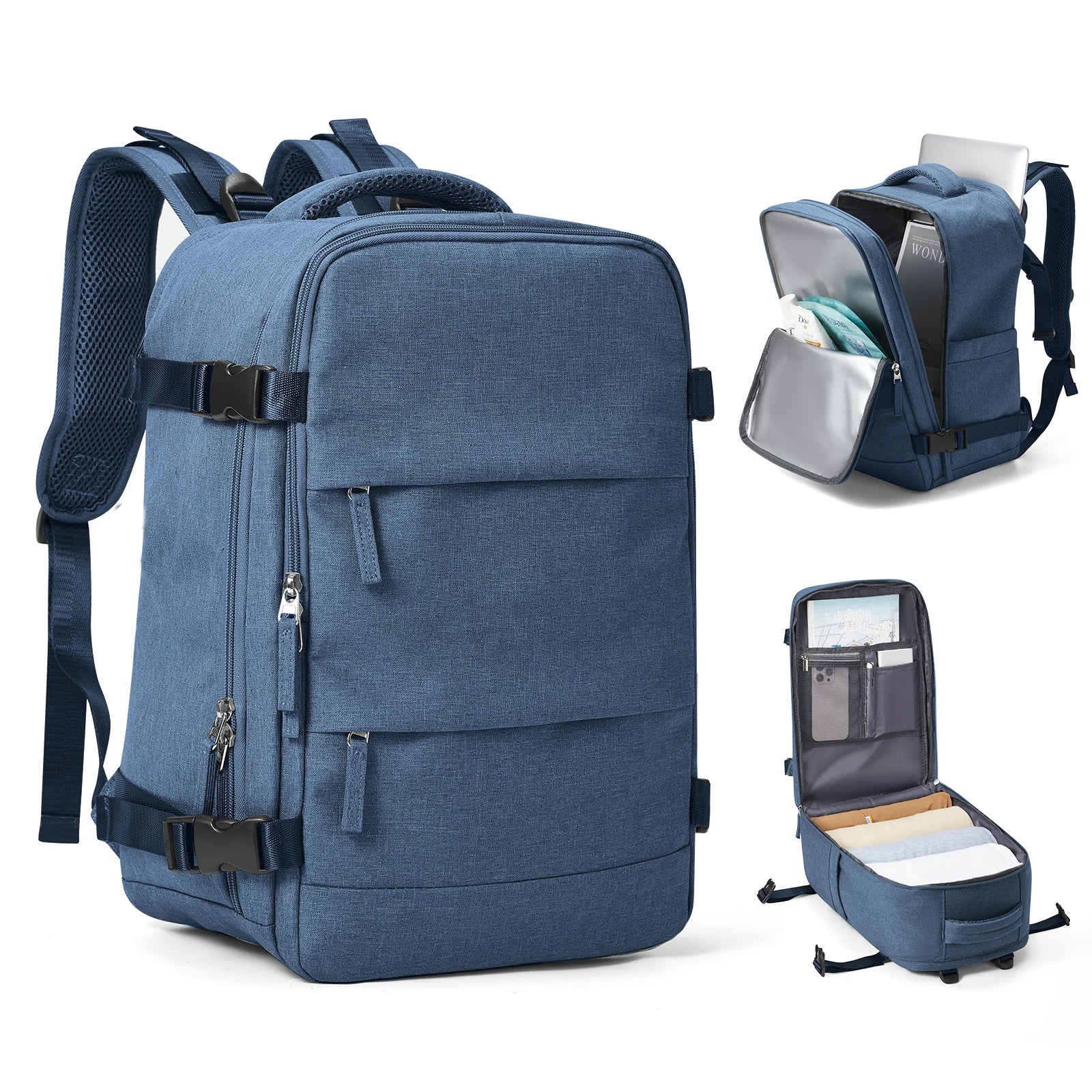 Sac à dos de voyage Travomate | Étanche & Polyvalent | Compartiment pour ordinateur portable 15,6" | Grande capacité avec séparation humide-sèche