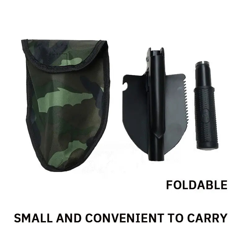 Pelle multifonctionnelle pour ingénieur en extérieur : Pelle pliante militaire pour camping, pêche et utilisation automobile