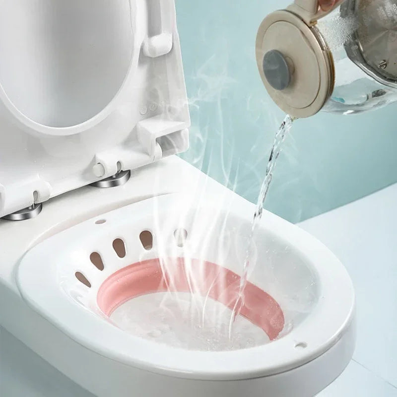 Baignoire-Bidet Pliable – Bain de siège confortable pour femmes enceintes, personnes âgées, après l'accouchement et accessoires de toilette médicaux