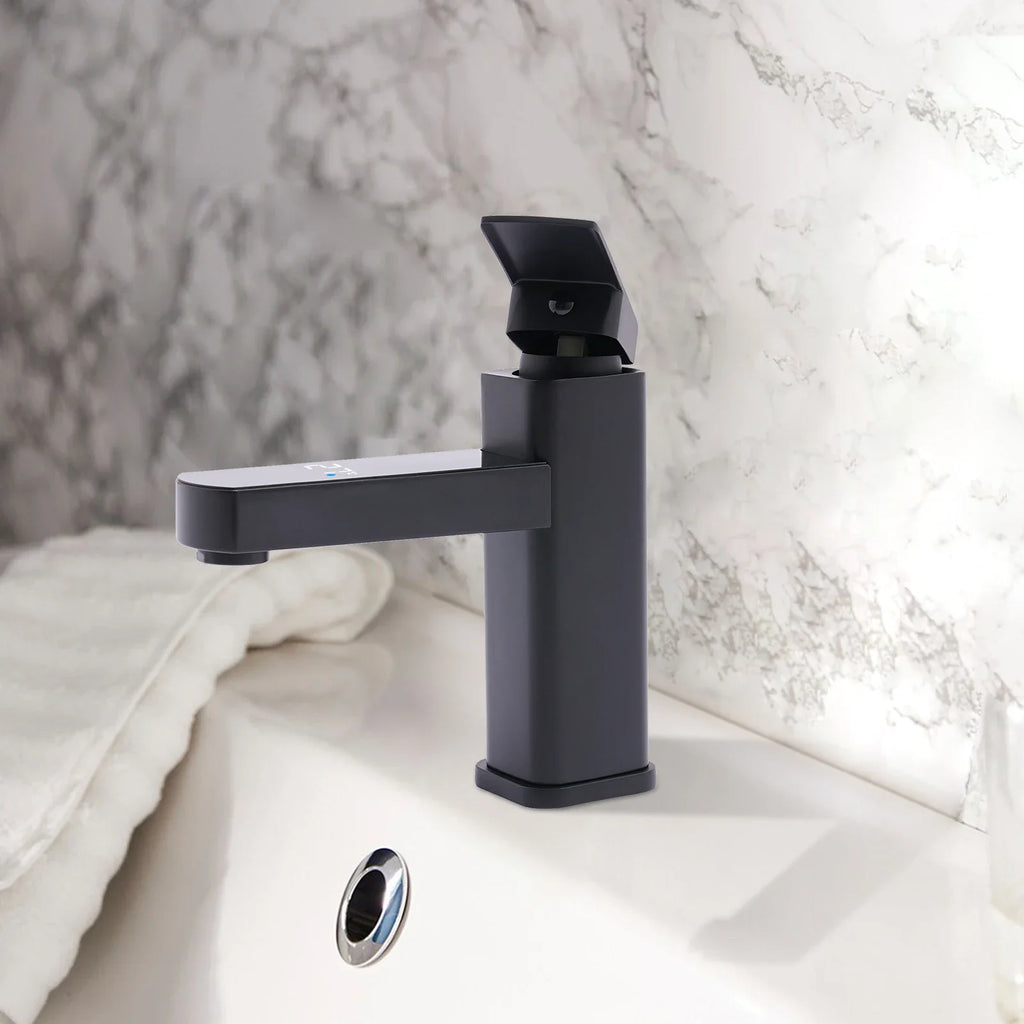Robinet de lavabo avec affichage numérique de la température