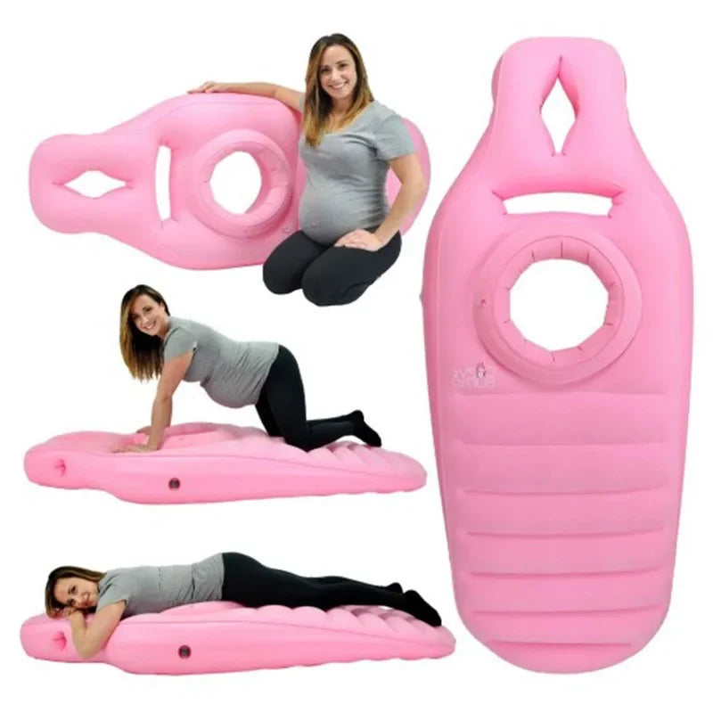 Coussin de Grossesse Gonflable et Tapis de Yoga – Idéal pour des Nuits Confortables et du Soutien