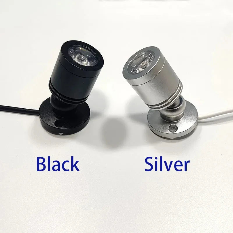 Mini LED Spot LuxoDot | 1W/3W | Spot USB pour vitrines et déco | Blanc chaud & blanc froid | Boîtier en aluminium