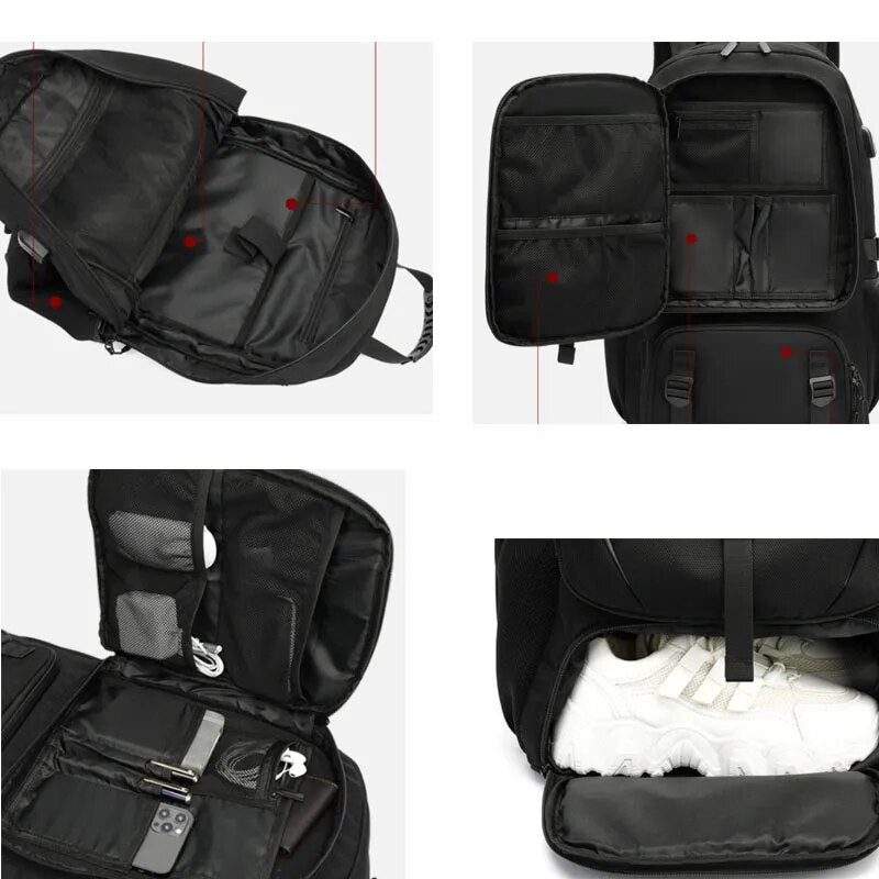 Tech Trek Pro 50-80L – Le sac à dos ultime avec fonction de charge USB | Robuste et spacieux