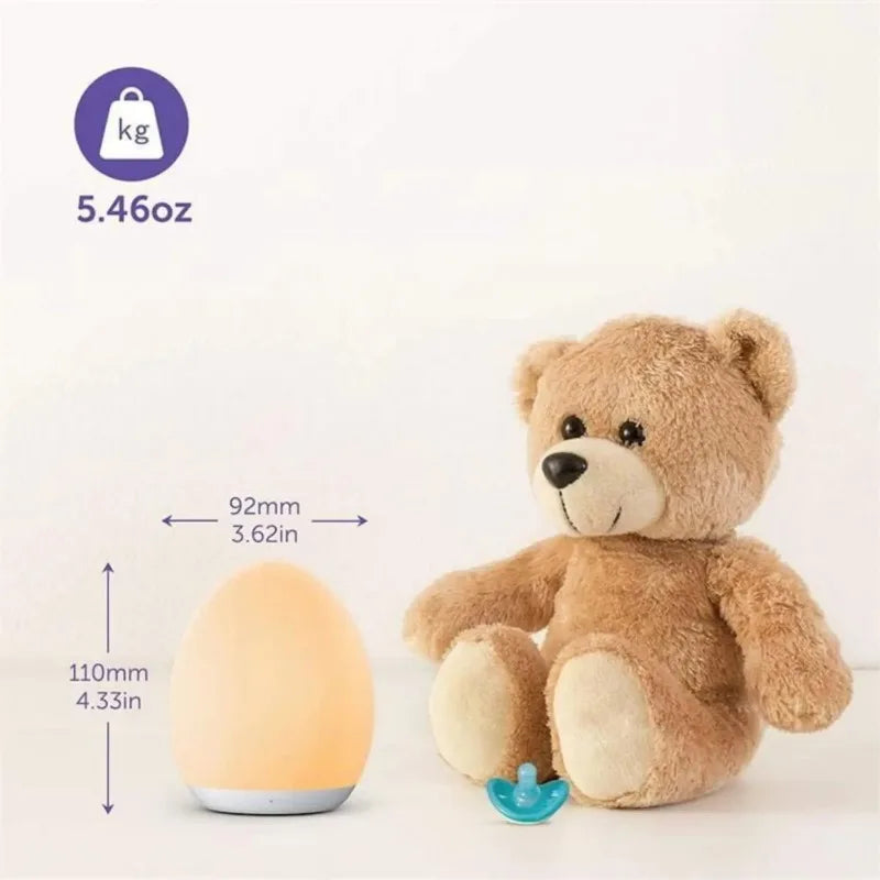 Lumiboo Veilleuse | RGB & Blanc Chaud | Contrôle Tactile | 100h Autonomie | 12 × 10 cm | Chambre de Bébé & Enfant
