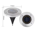 Lampe solaire de sol ronde en acier inoxydable