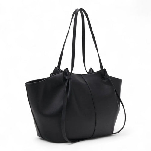 Grand sac à main Lyra en cuir PU noir