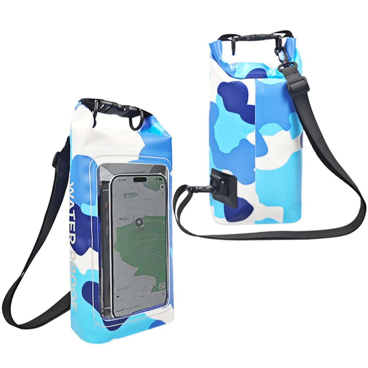 AquaVault Sac Dry Bag Étanche 2L | Avec Fenêtre Tactile | Sac Outdoor pour Kayak, Trekking & Sports Nautiques