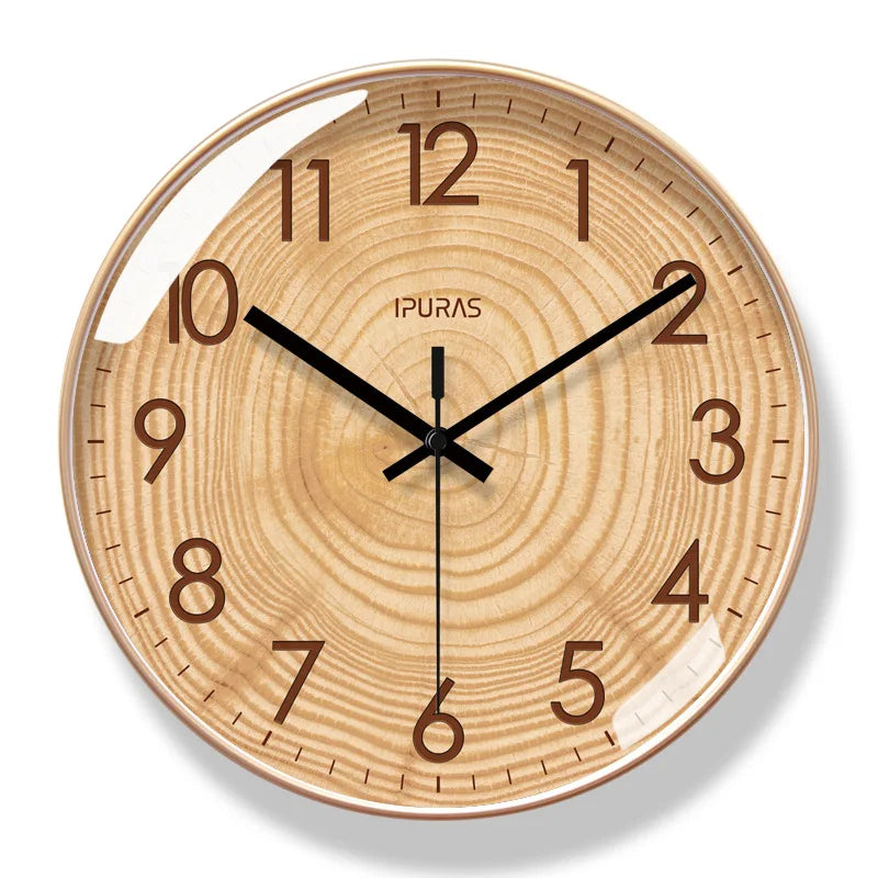Horloge Murale en Bois TimeWisp – Un Chronomètre Silencieux et Élégant