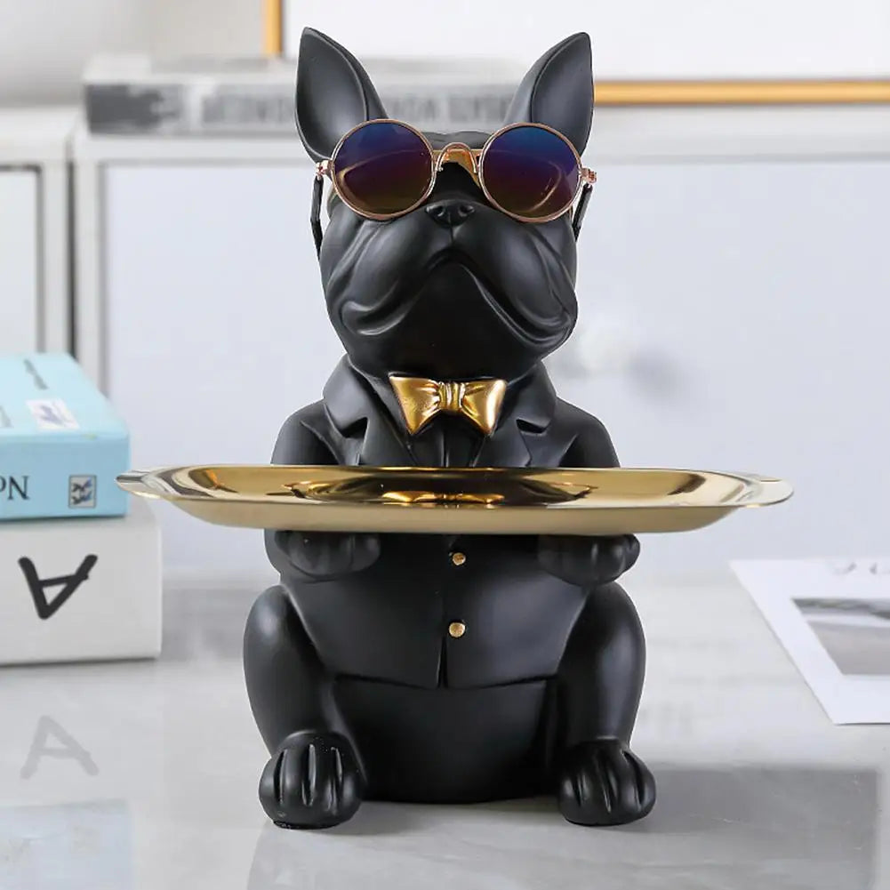 Chic Statue de Chien - Décor Ludique et Élégant