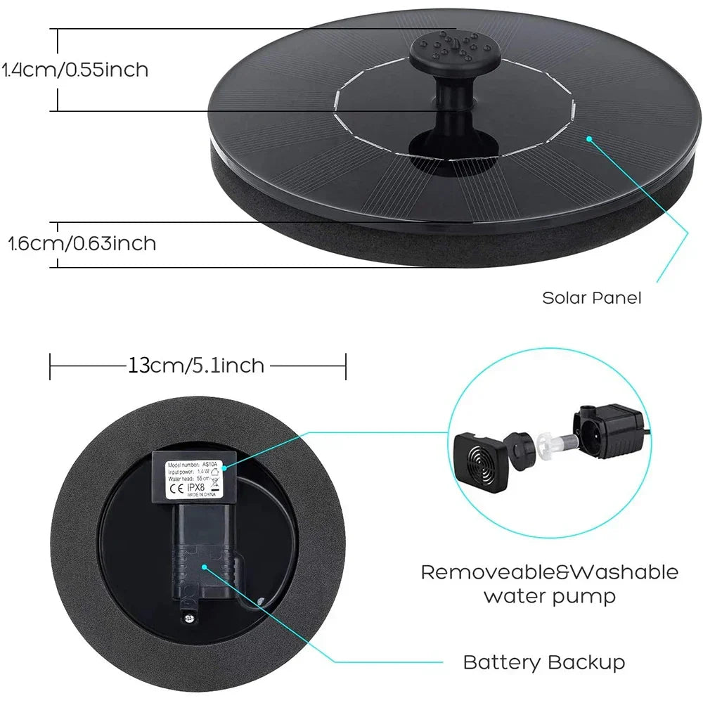 SolarFlow™ | Fontaine Solaire – Flottante, sans électricité & étanche