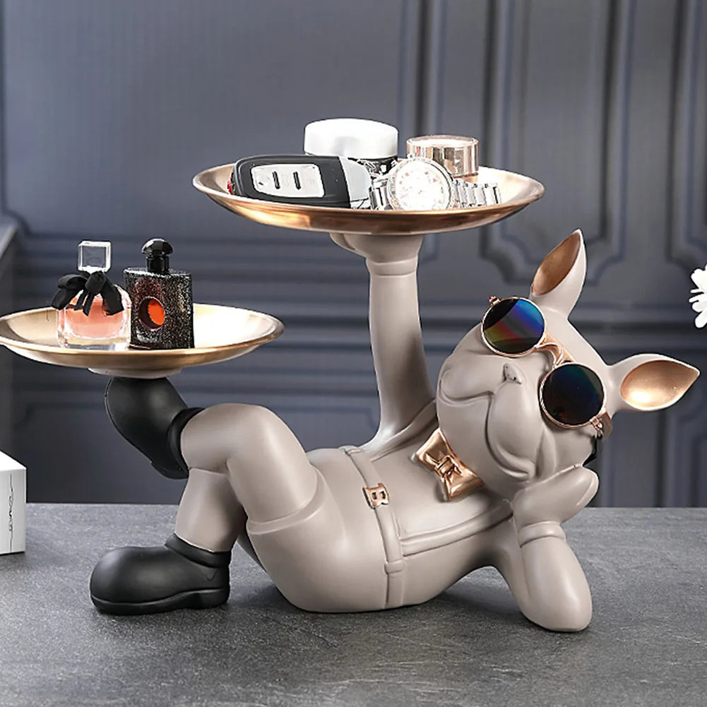 Chic Statue de Chien - Décor Ludique et Élégant