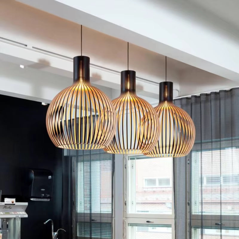 Suspension Natura Orb – Design en Bois Organique pour Intérieurs Chaleureux