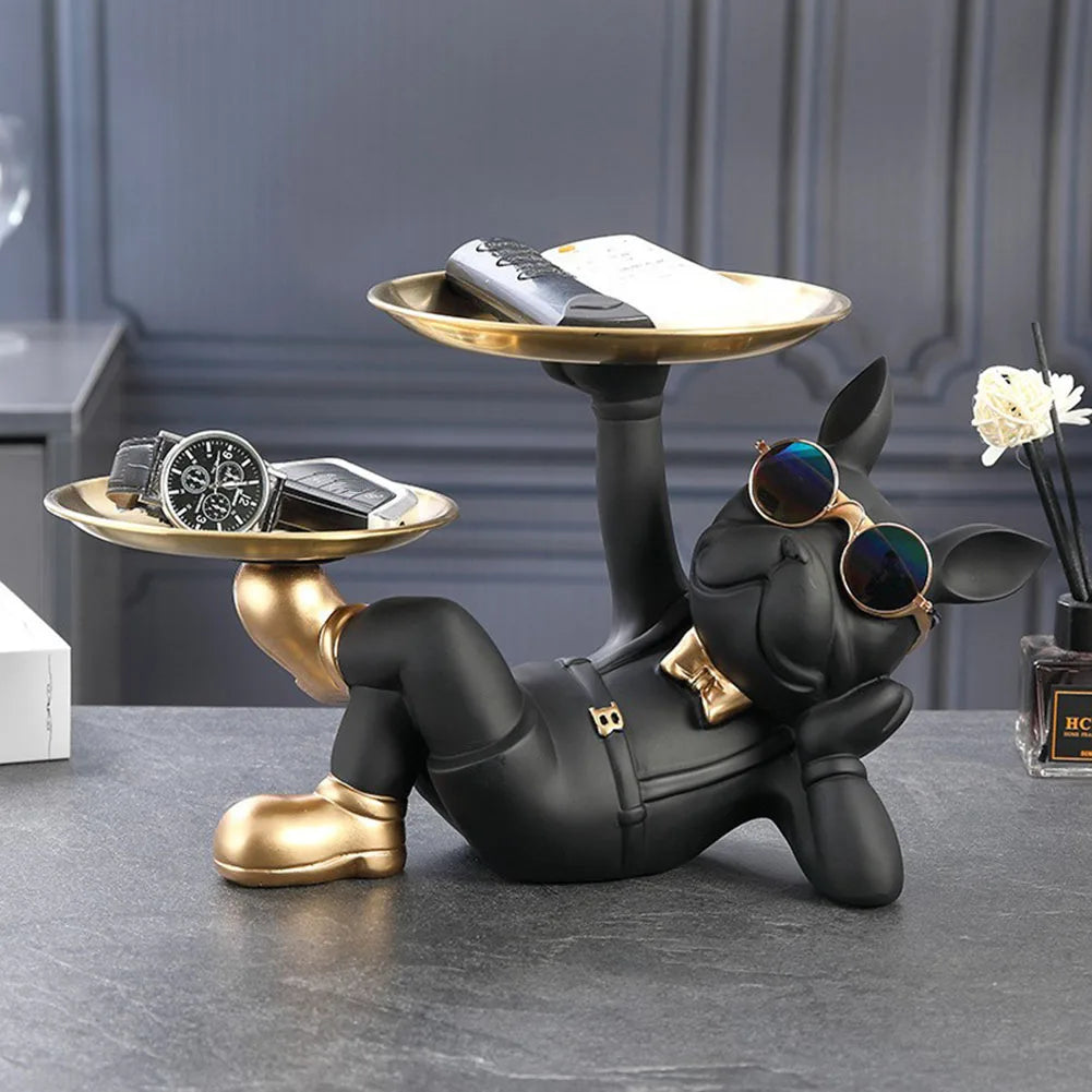 Chic Statue de Chien - Décor Ludique et Élégant