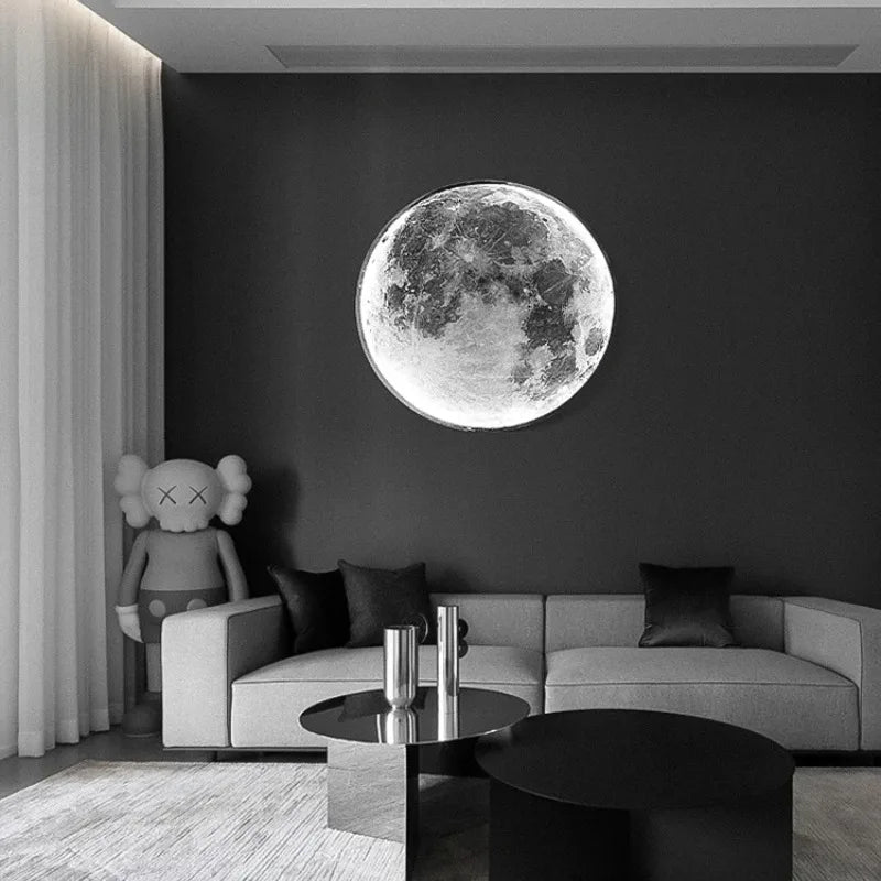 Applique murale LED en forme de lune