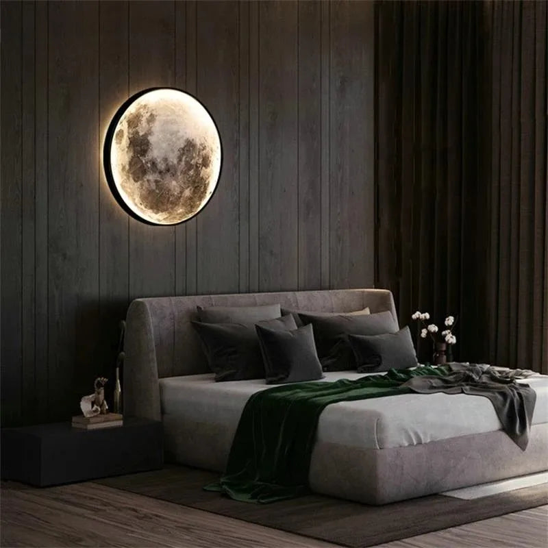 Applique murale LED en forme de lune
