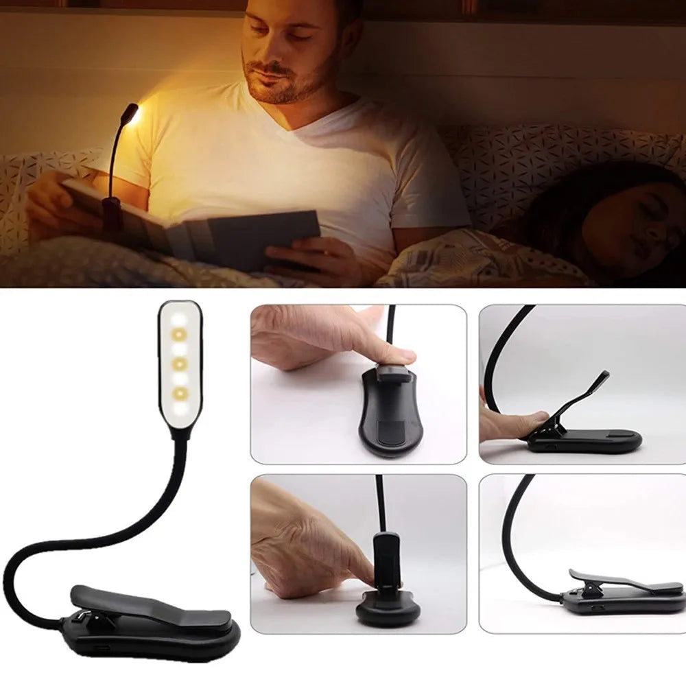 LumiLeaf 7 Lampe de Lecture LED | Rechargeable USB | 3 Températures de Couleur & 9 Niveaux de Luminosité | Flexible & Respectueuse des Yeux