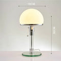 Lampe de table en verre Wilora Bauhaus