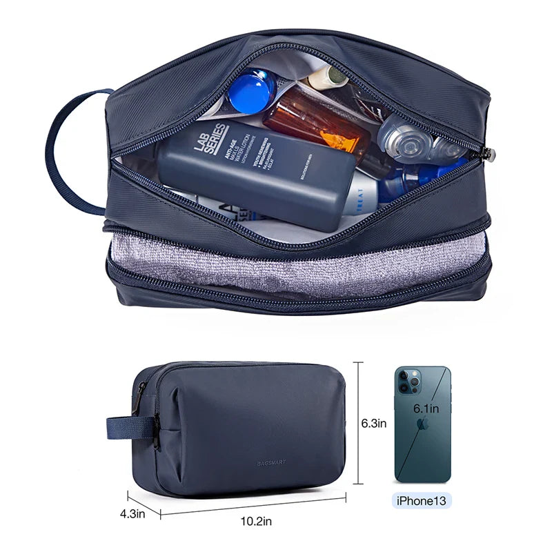 Kosmetixo Trousse de Toilette Imperméable pour Femmes & Hommes | Trousse de Toilette Légère en S/M/L | Accessoire de Voyage pour Produits de Soins & Maquillage | Organisateur de Voyage Unisexe