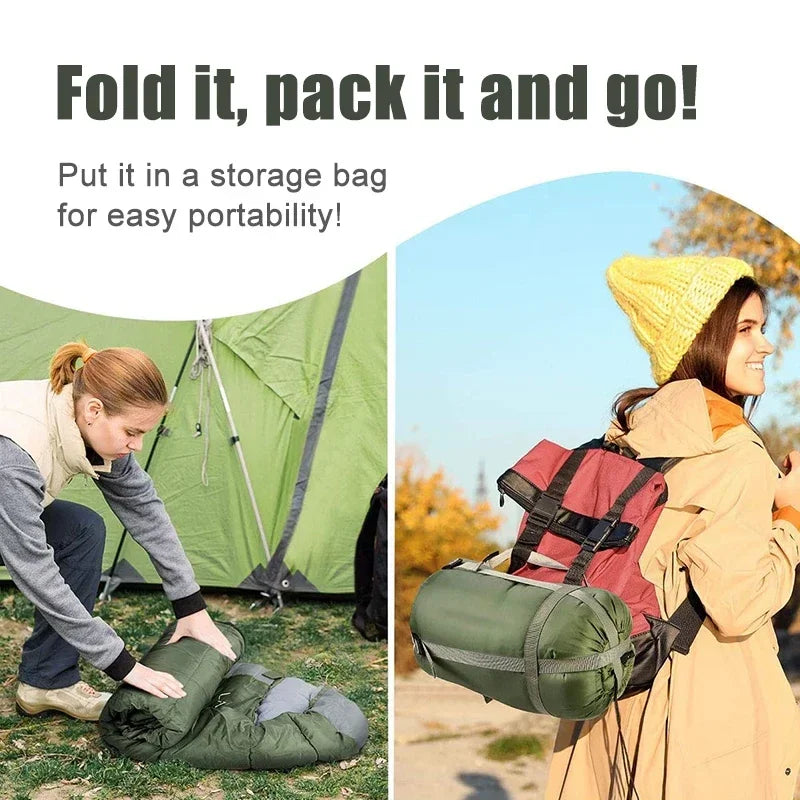 Sac de Couchage Ultraléger 4 Saisons – Chaud et Imperméable pour Aventures en Plein Air et Camping