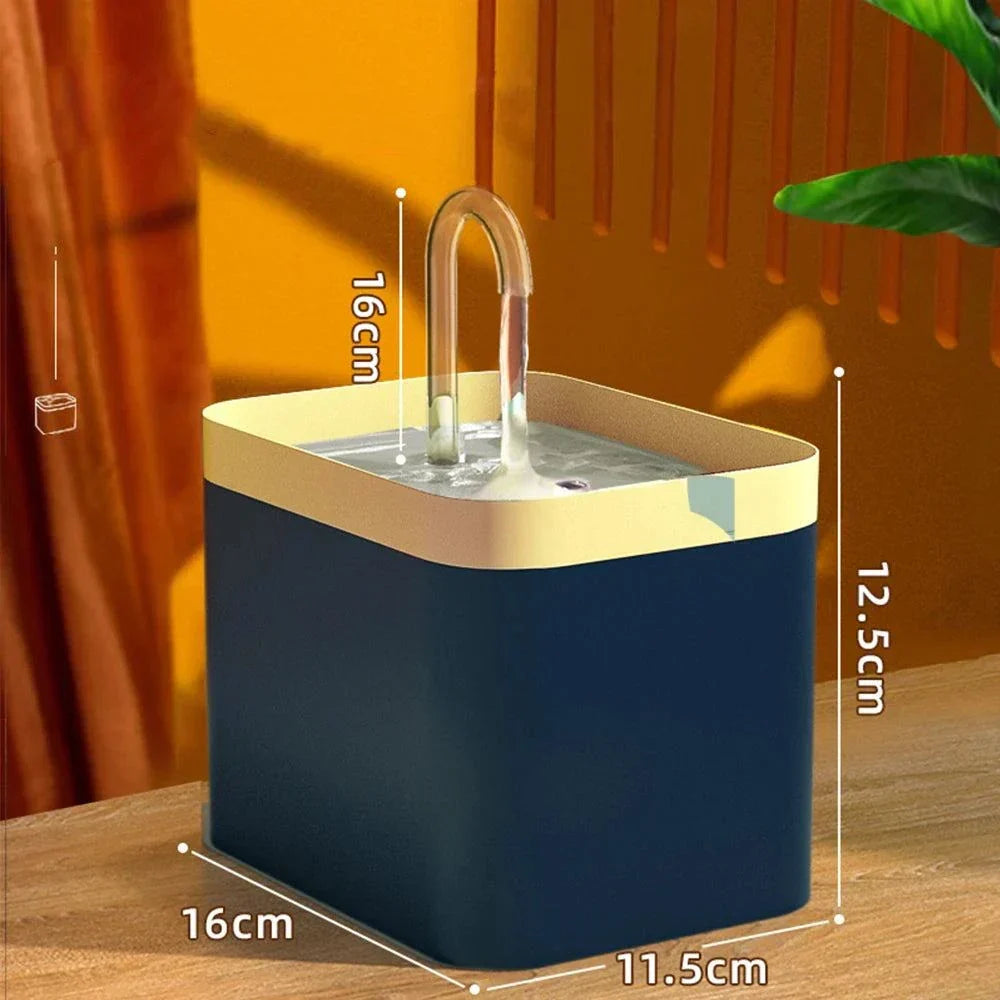 Fontaine à eau ultra-silencieuse pour animaux de compagnie avec filtration intelligente – 1,5 l en acier inoxydable