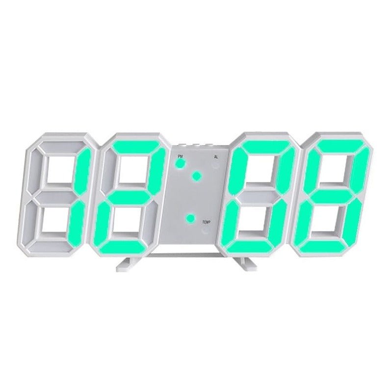Horloge murale LED 3D numérique – Design moderne avec fonction de variation de luminosité et visibilité optimale
