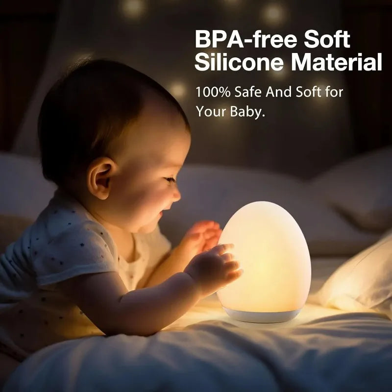 Lumiboo Veilleuse | RGB & Blanc Chaud | Contrôle Tactile | 100h Autonomie | 12 × 10 cm | Chambre de Bébé & Enfant