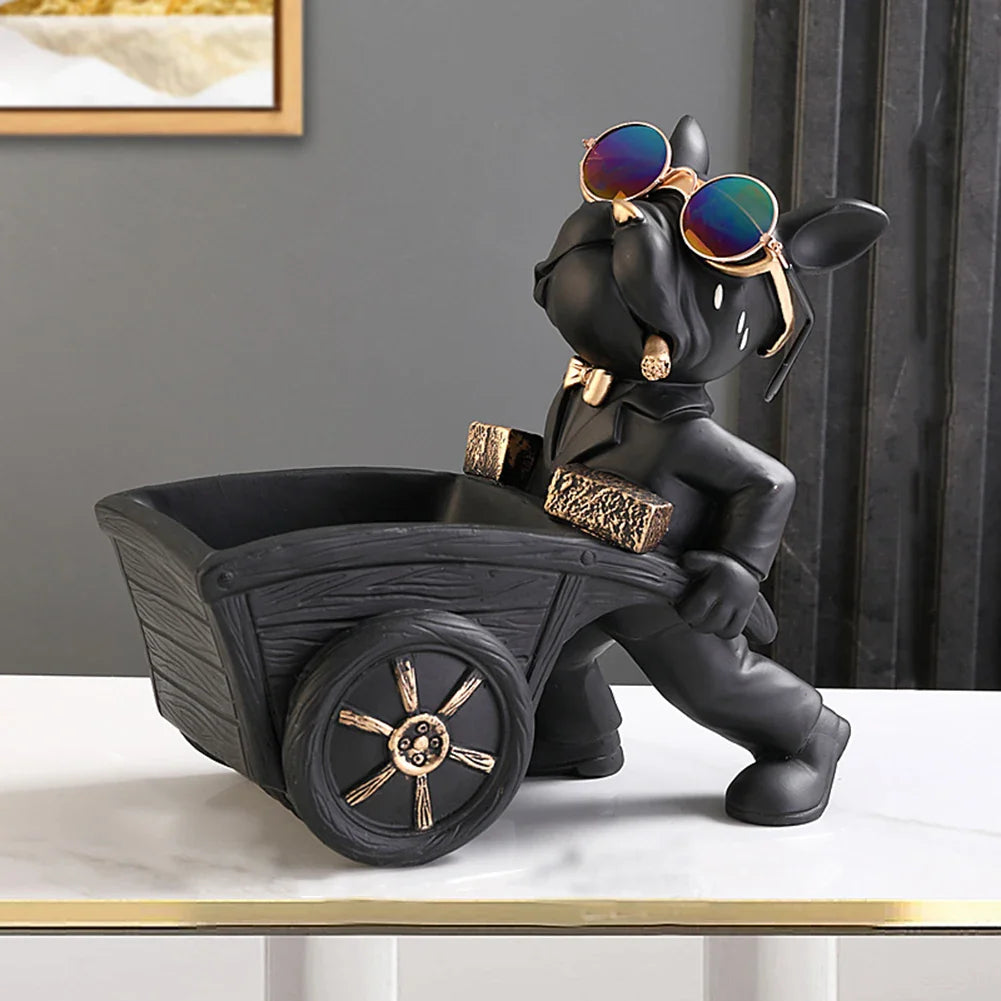 Chic Statue de Chien - Décor Ludique et Élégant
