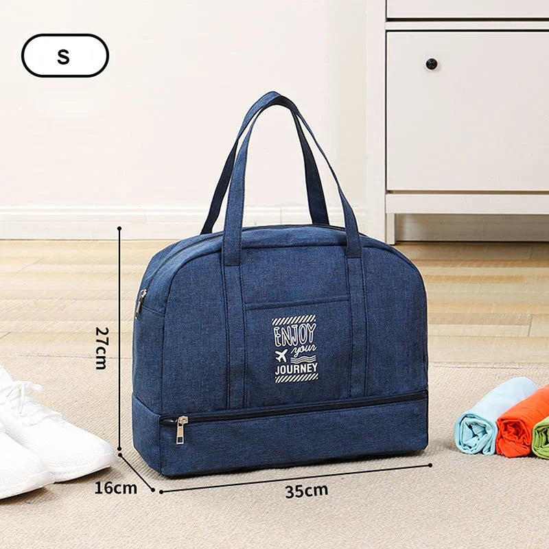 Lugviva Sac de Voyage Pliable pour Femmes | Grande Sac de Week-end en Tissu Oxford | Sac à Main pour Voyages, Quotidien & Sport