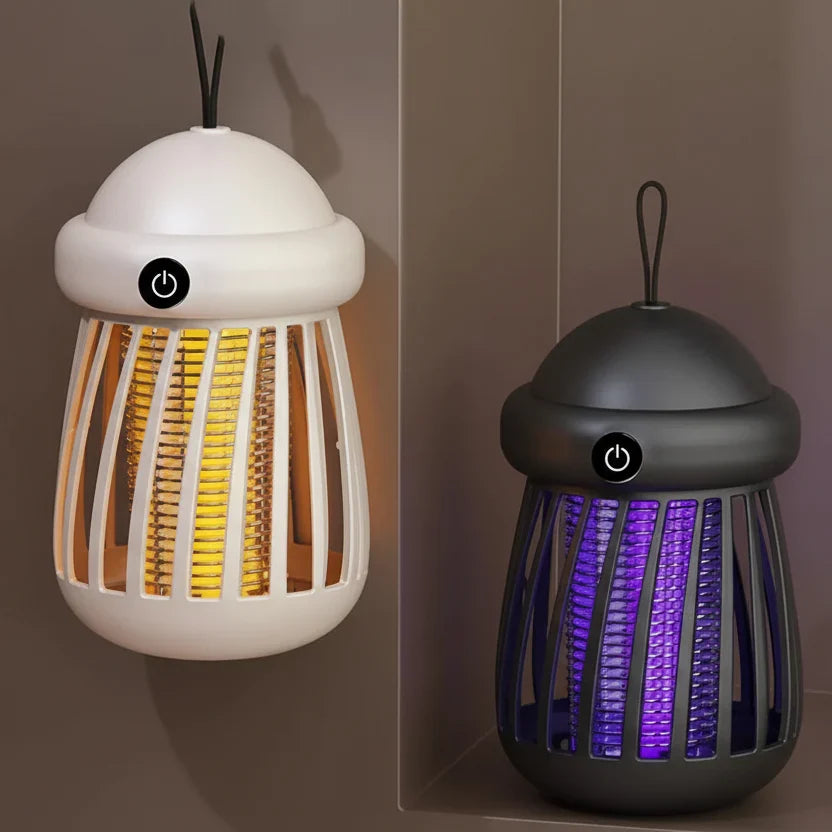 Lampe UV anti-moustiques avec grille électrique 3000V – rechargeable