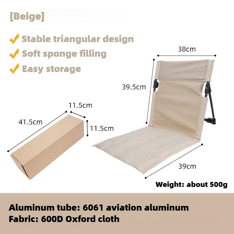 TREKASE Chaise de camping pliante | Ultra légère et résistante aux intempéries | Cadre en aluminium | Rembourrée pour un confort supplémentaire | Montage rapide