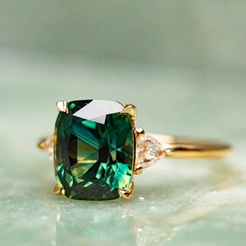 Bague en émeraude carrée - Elise