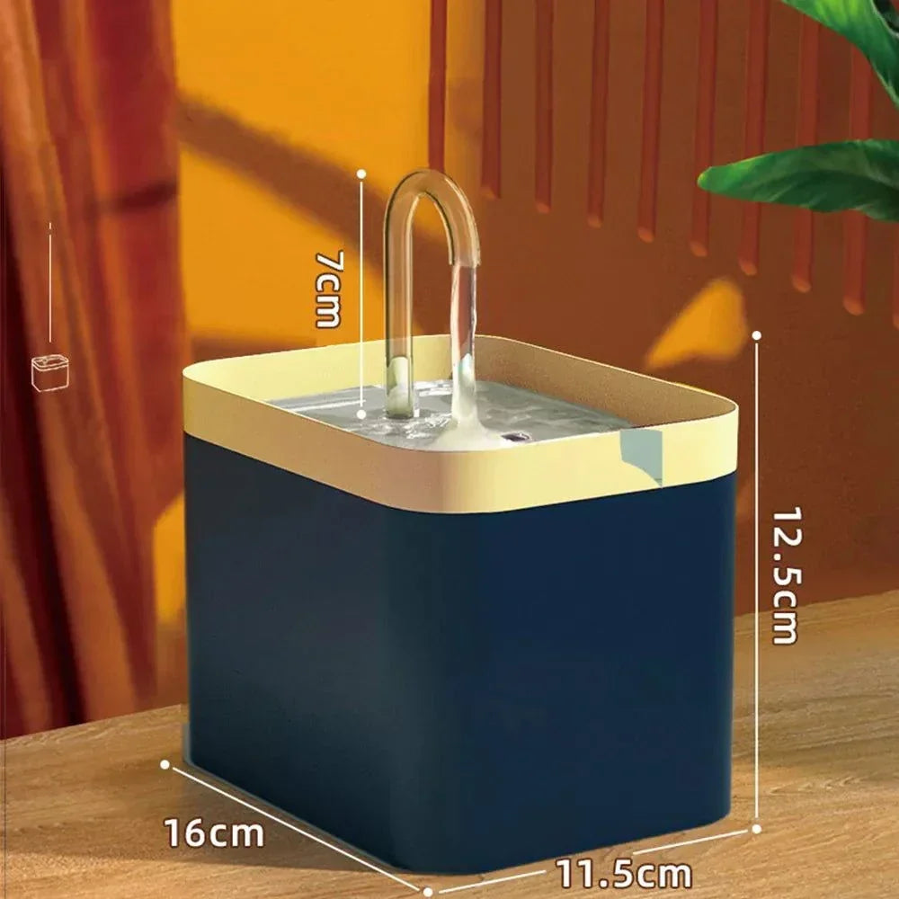 Fontaine à eau ultra-silencieuse pour animaux de compagnie avec filtration intelligente – 1,5 l en acier inoxydable